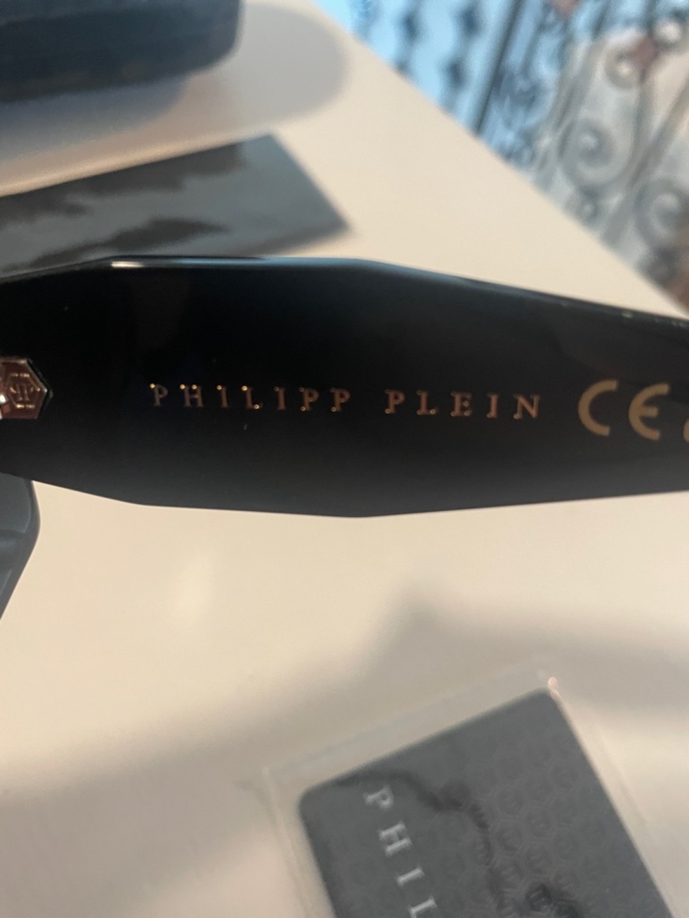 Philipp Plein Women's Black Hexagonal Frame Sunglasses - Picture 5 of 9